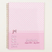 Paren goed w / terug naar school grappig roze geru planner (Voorkant)