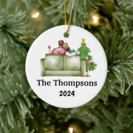 Paren Kerst Gepersonaliseerd Ornament