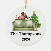 Paren Kerst Gepersonaliseerd Ornament (Voorkant)