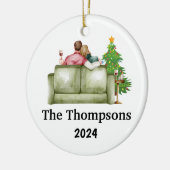 Paren Kerst Gepersonaliseerd Ornament (Links)