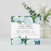 Paren met een paardenpest Blauw Witte hydrangea Fl Kaart (Staand voorkant)