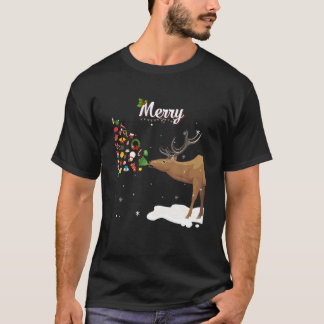 Paren Sick Reindeer Funny Ugly Merry Kerstmis S T-shirt