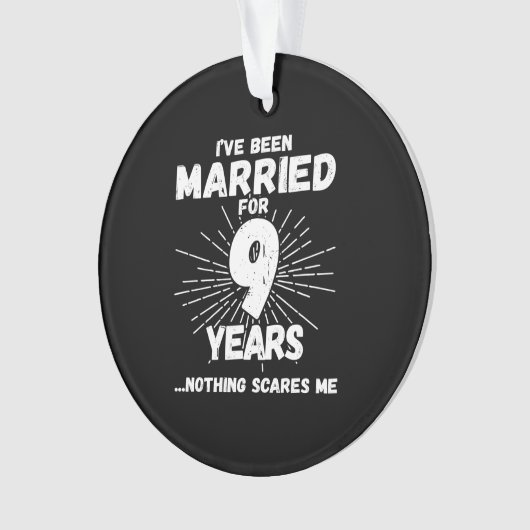 Paren trouwen 9 jaar grappige negende Jubileum Ornament (voorkant)