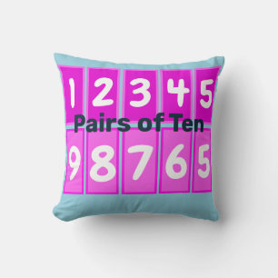 Paren van het TEN-kleurenkussen voor kinderdecor Kussen