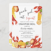 Paren Verloving Crawfish Boil Kaart (Voorkant / Achterkant)