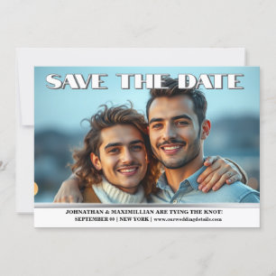 Paren verloving foto bruiloft aankondiging gay