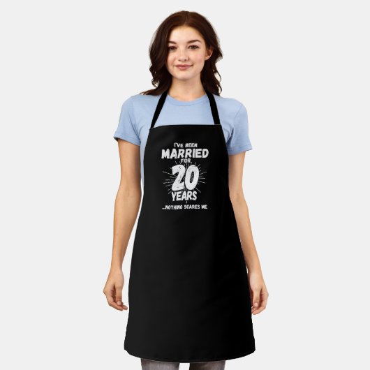 Paren zijn 20 jaar getrouwd Funny 20th Jubileum Schort (Gedragen)