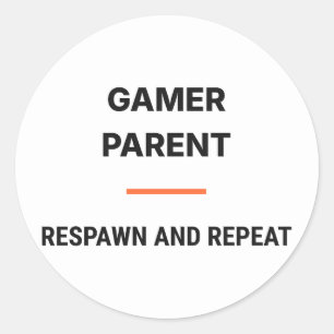 Parent de joueur Respawner et Répéter Autocollant