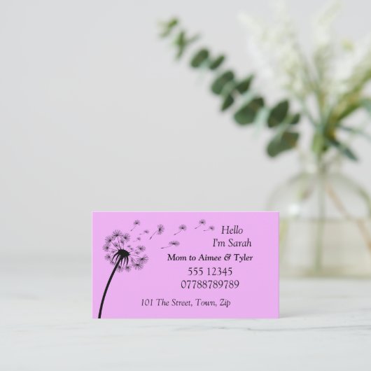 Parent, Maman Carte de visite de contact (Debout devant)