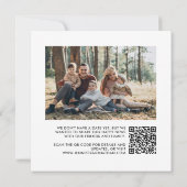 Parent marié enfants faire-part photo (Dos)