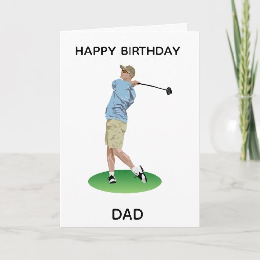 Parent masculin, carte de golf (Devant)
