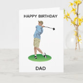 Parent masculin, carte de golf (Fleur jaune)
