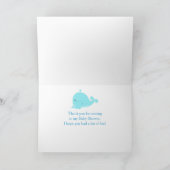 Parent mignonne et bébé Baleine Bleu Garçon Merci (Intérieur)