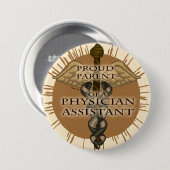 Parent Physician Assistant pin Ronde Button 7,6 Cm (Voorkant /achterkant)