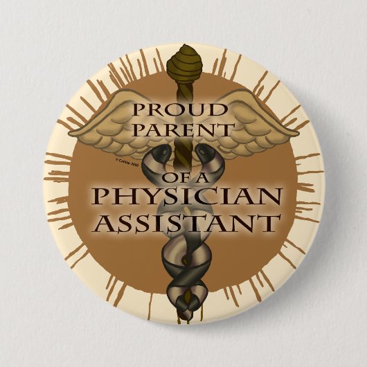 Parent Physician Assistant pin Ronde Button 7,6 Cm (Voorkant)