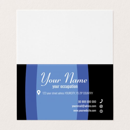 PARENTHESE, collection Carte de visite plié (Extérieur déplié)