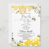 Parents à Bee Baby shower Invitation (Devant)