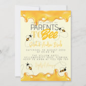 Parents à Bee Baby shower Invitation (Devant)