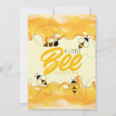 Parents à Bee Baby shower Invitation (Dos)
