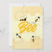 Parents à être Miel Comb Baby shower Invitation (Dos)