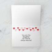 Parents à la fille Carte Saint Valentin (Intérieur)