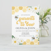 Parents d'abeilles Baby shower bourdon Invitation (Debout devant)