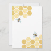 Parents d'abeilles Baby shower bourdon Invitation (Dos)