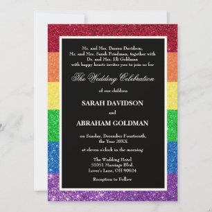 Parents divorcés Invitations de mariage arc-en-cie