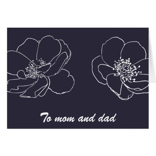 Parents maman et papa Mariage Merci (Devant horizontal)