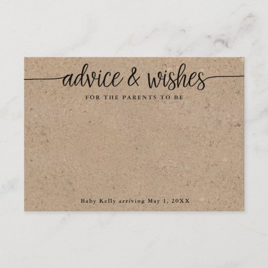 Parents pour être Rustique Kraft Voeux et cartes d (Devant)