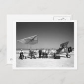 Paresev 1-A en sleepvliegtuig met bemanning en pil Briefkaart (Voorkant / Achterkant)
