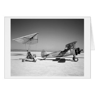 Paresev 1-A op Lakebed met sleepvliegtuig