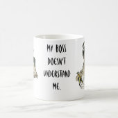 Paresse à la tasse de café de bande dessinée de (Centre)