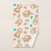 Paresse Brown adorable mignonne du bébé des (Serviette à main)