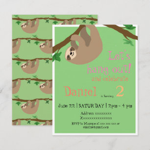 Paresse mignonne, invitation de fête