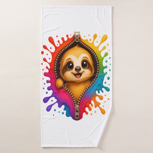 Paresseux Aquarelle (Serviette de bain)