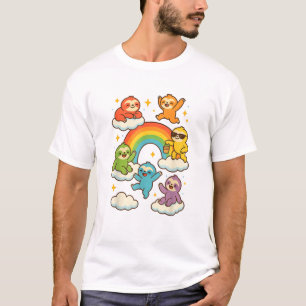 Paresseux Colorés Avec Un T-Shirt De Paresseux Kaw