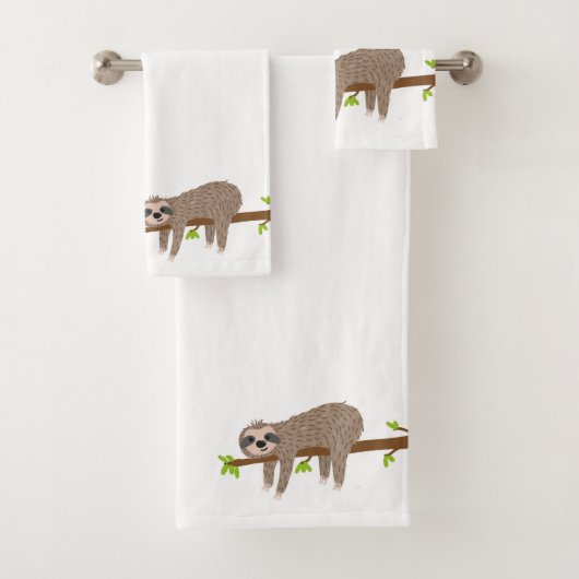 Paresseux Ensemble de serviettes de bain (En situation)