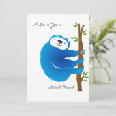 Paresseux je t'aime tellement Carte de la Saint-Va (Debout devant)