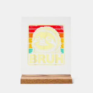 Paresseux Mème Graphique Drôle Bruh pour Garçons F