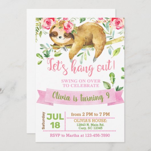 Paressons de traîner une invitation de fille. (Devant / Derrière)