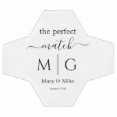 Parfait Accord Monogramme Nom de Couple Blanc (Plat)