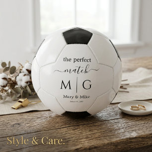 Parfait Accord Monogramme Nom de Couple Blanc