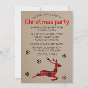 Parfait, Belle, Invitation Reindeer de Noël