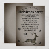 Parfait, Belle, Invitation Reindeer de Noël (Devant / Derrière)