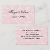 Parfait, Carte de visite de luxe Buterflays rose (Devant / Derrière)