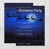 Parfait, Cool, Invitation de Noël Bleu (Devant / Derrière)