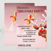Parfait, Cool, Invitation de Noël rose (Devant / Derrière)