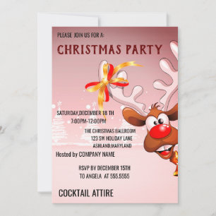 Parfait, Cool, Invitation de Noël rose
