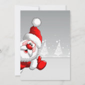 Parfait, Cool, Silver Père Noël Invitation (Dos)